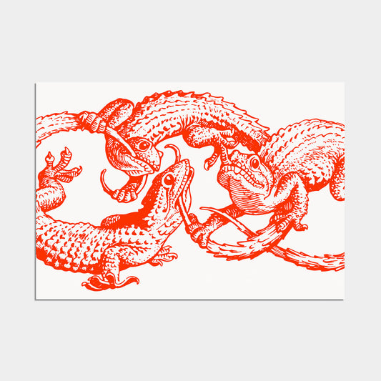 Gecko Ouroboros Poster red