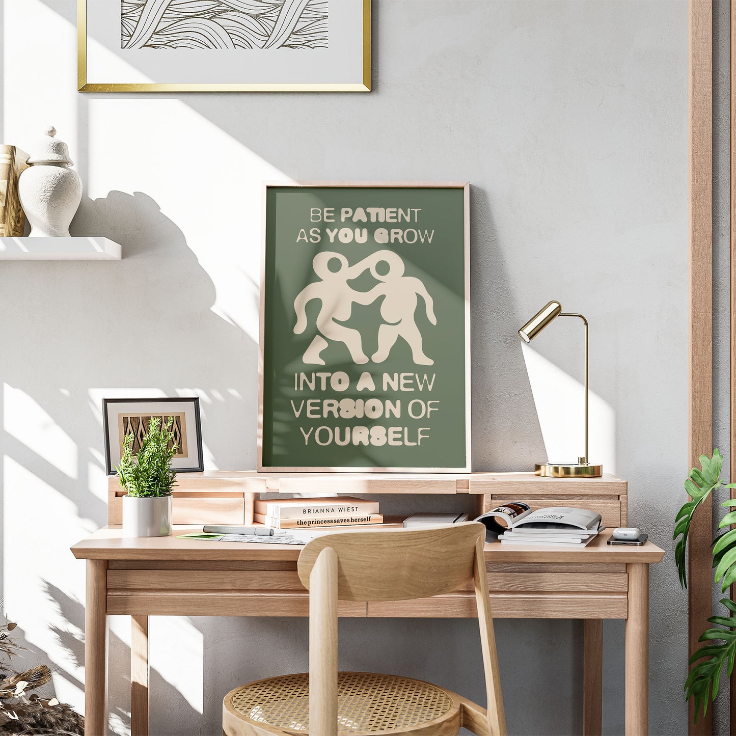 Be Patient Poster olive
