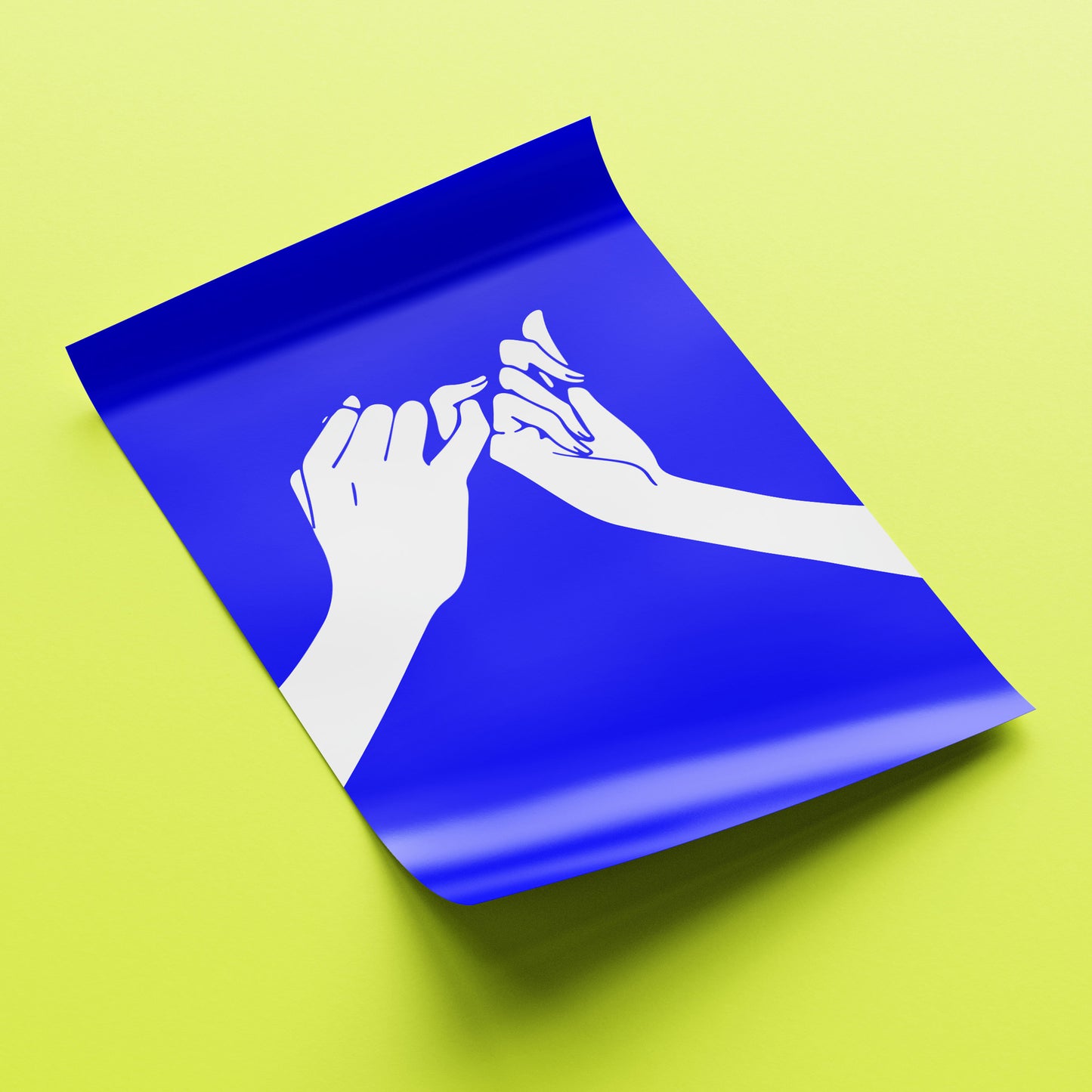 Pinky Promise Poster blue