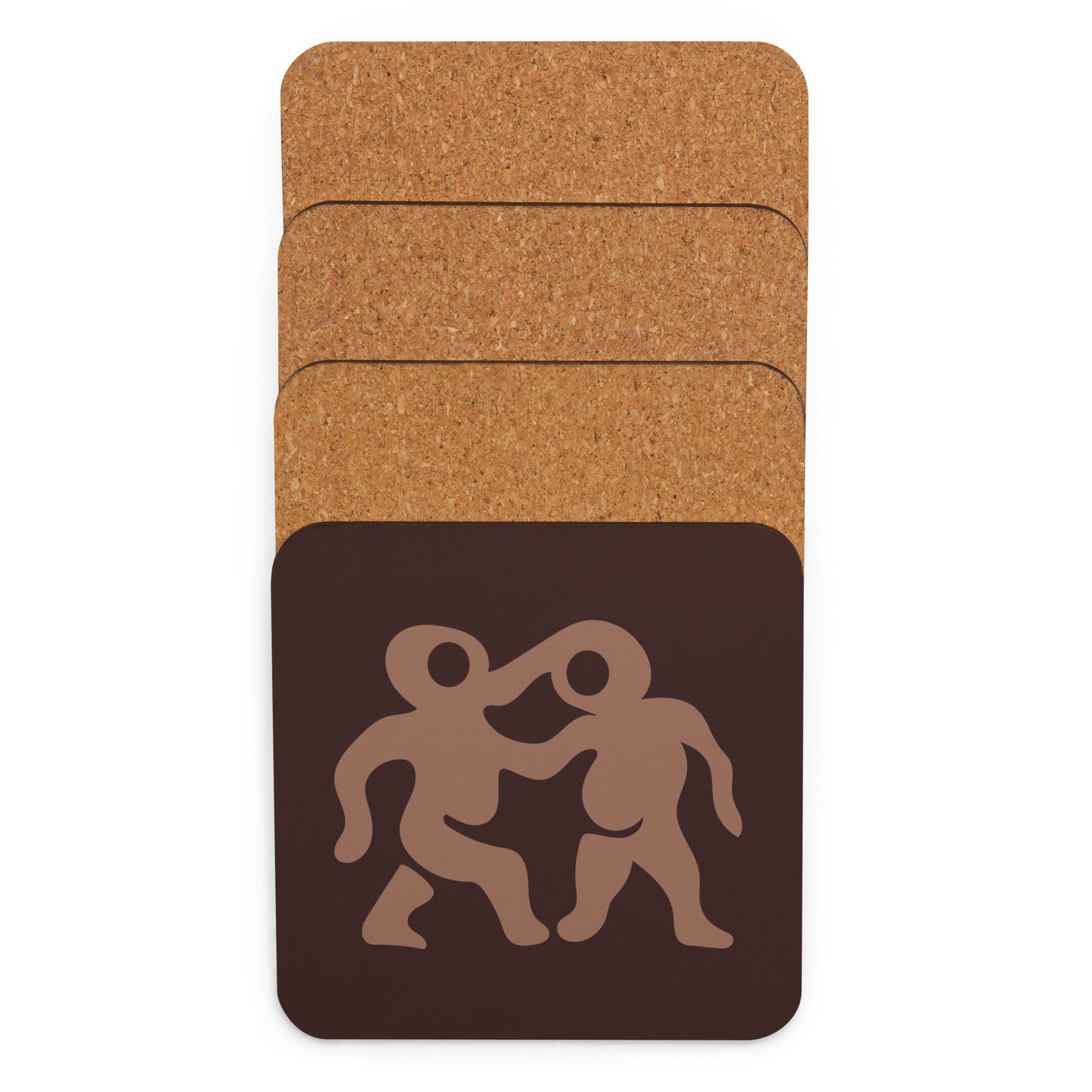 Patience Cork-Back Coaster chocolate
