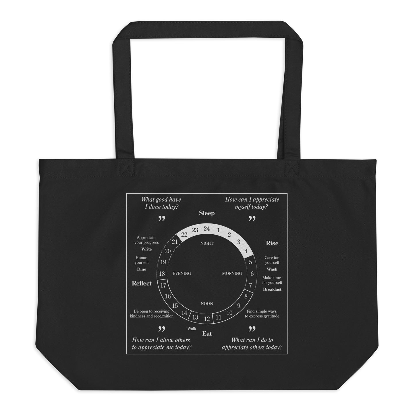 The Schedule on Large organic Tote Bag