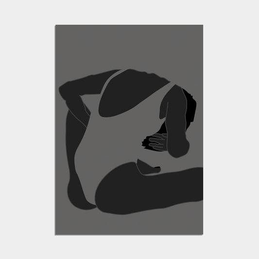 Beach Girl Poster black