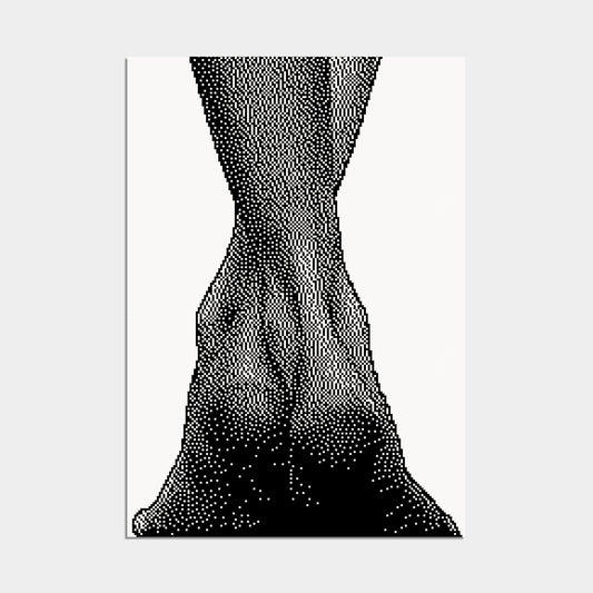 Pixel Feet Poster white