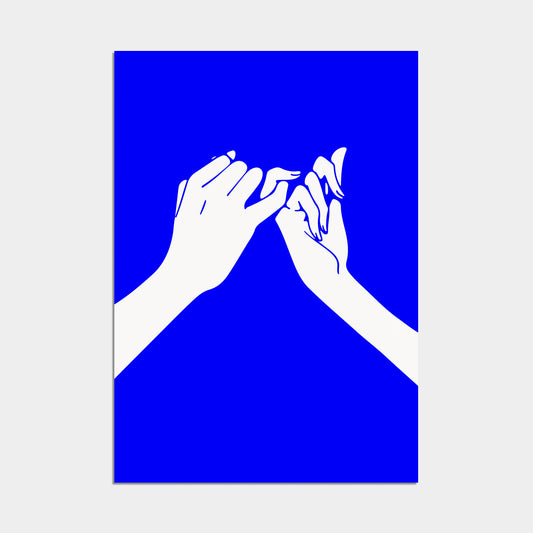 Pinky Promise Poster blue