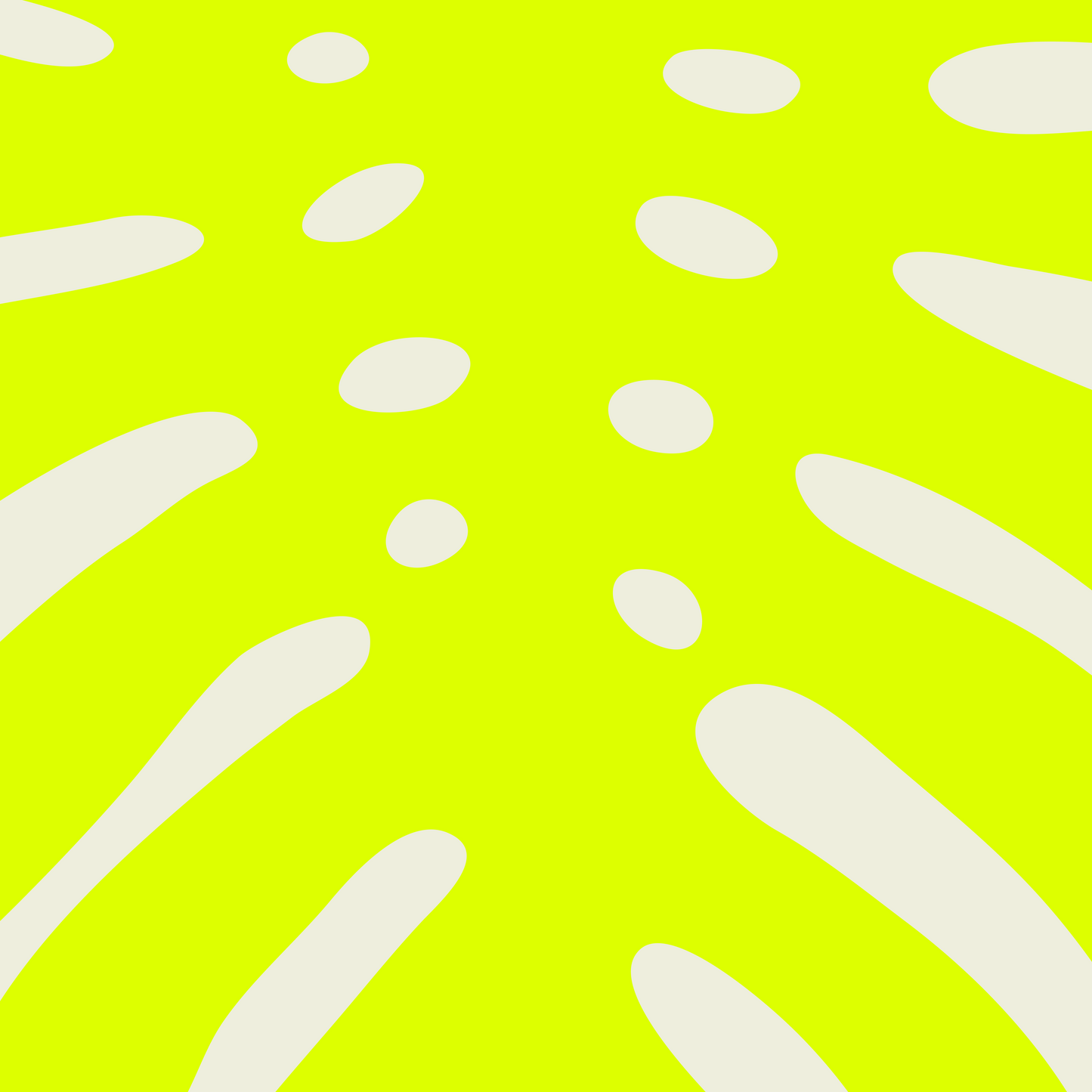 Close-up of a neon yellow-green monstera leaf poster with minimal botanical silhouette on a neutral white background.
