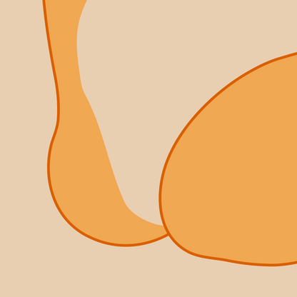 Minimal Beach Girl Poster Beige – Modern Nude Swimsuit Art Print