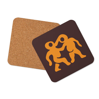 Patience Cork-Back Coaster orange