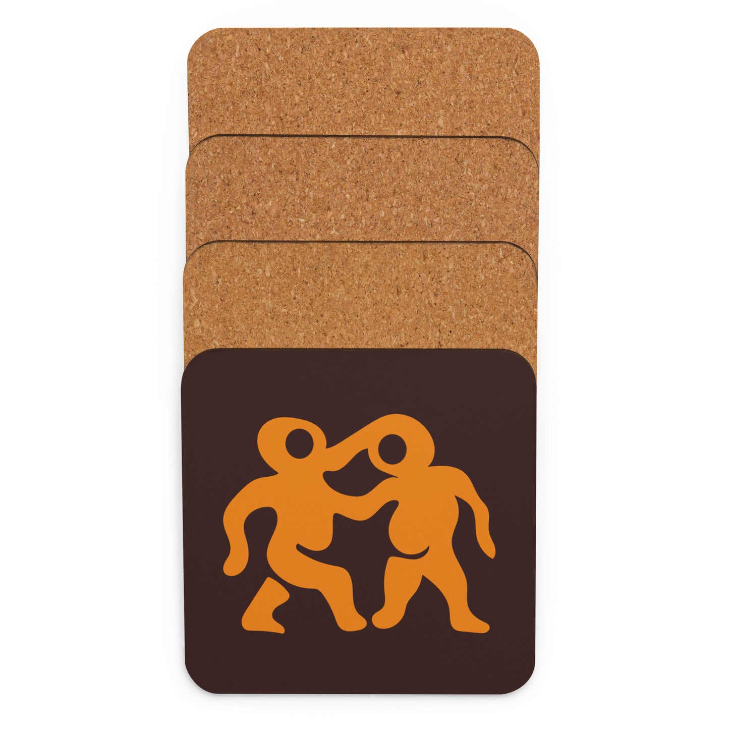 Patience Cork-Back Coaster orange