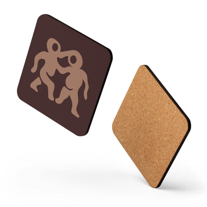 Patience Cork-Back Coaster chocolate