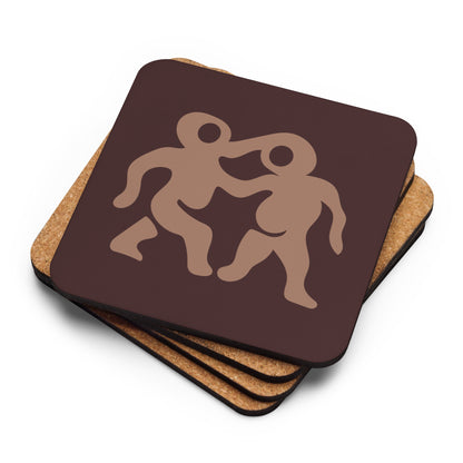 Patience Cork-Back Coaster chocolate