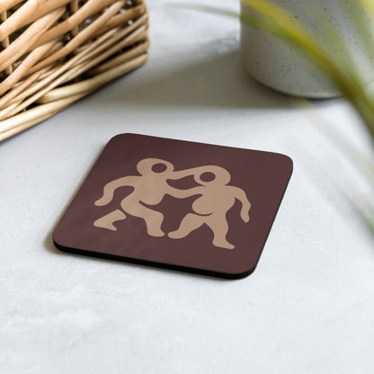 Patience Cork-Back Coaster chocolate