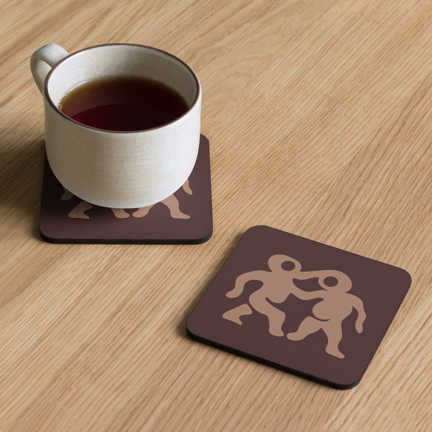 Patience Cork-Back Coaster chocolate