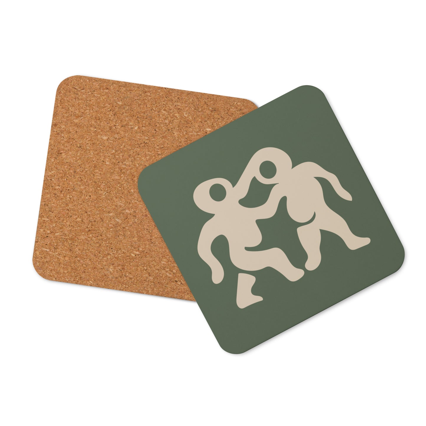 Patience Cork-Back Coaster olive