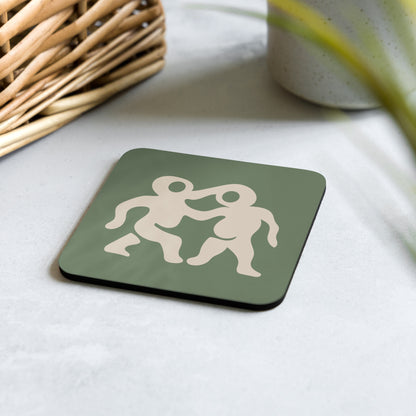 Patience Cork-Back Coaster olive