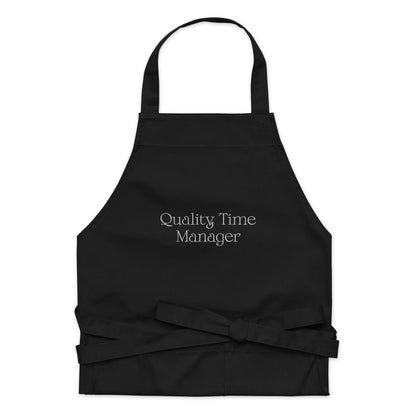 Quality Time Manager on Organic Apron