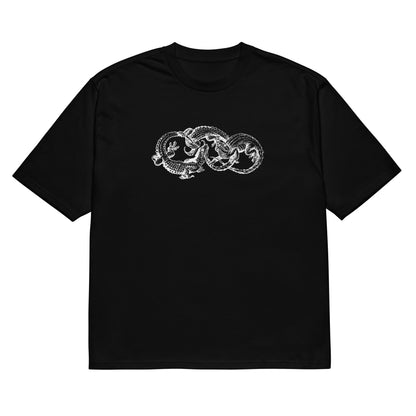 Gecko Ouroboros on Oversized Heavy T-Shirt