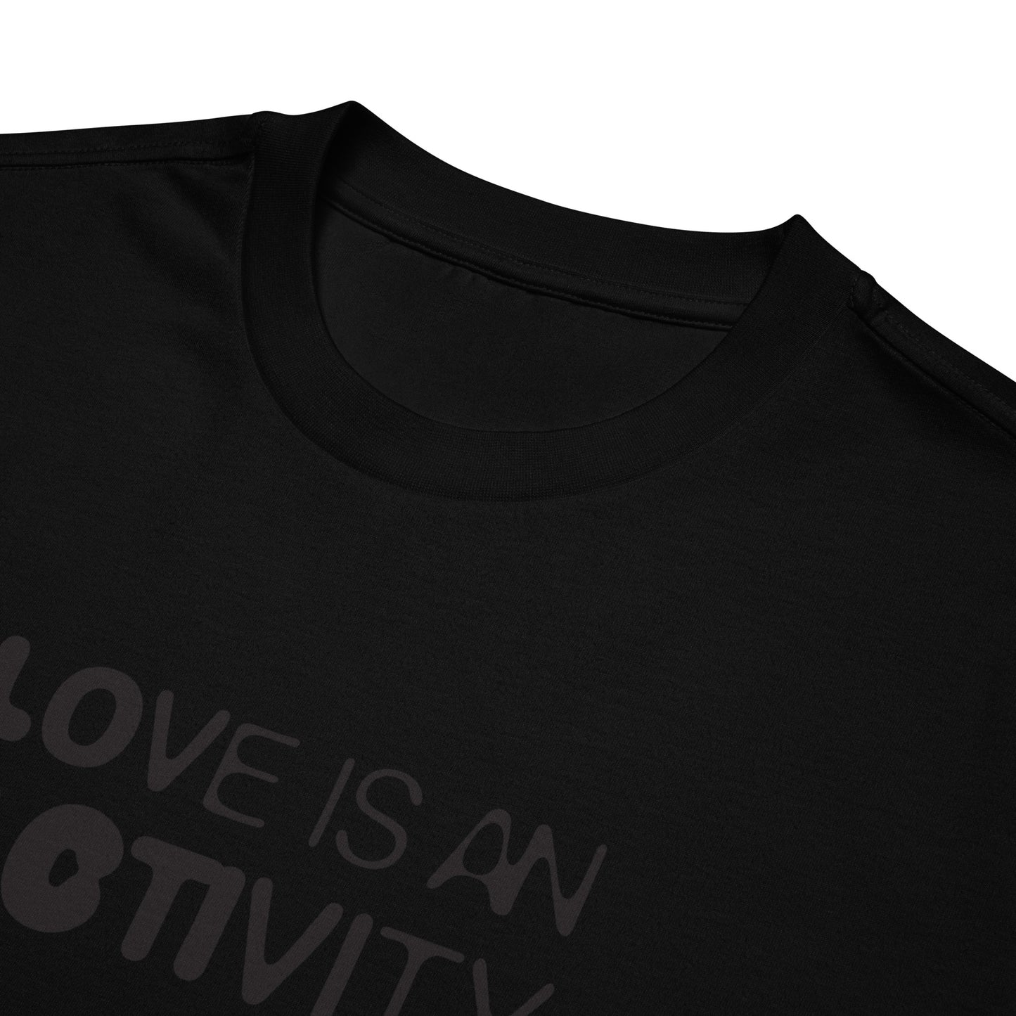 Love Is in Unicolor on Oversized Heavy T-Shirt