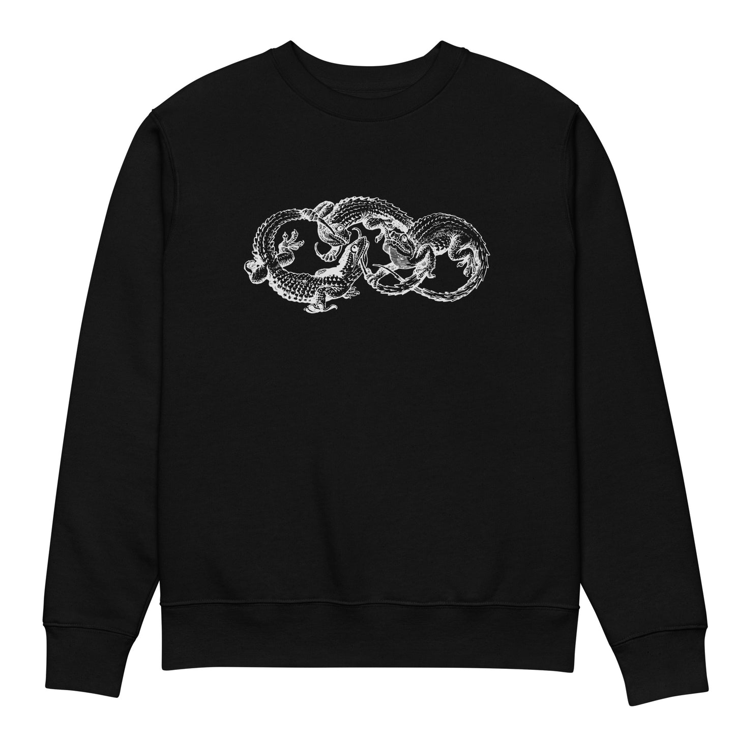 Gecko Ouroboros on Organic Sweatshirt