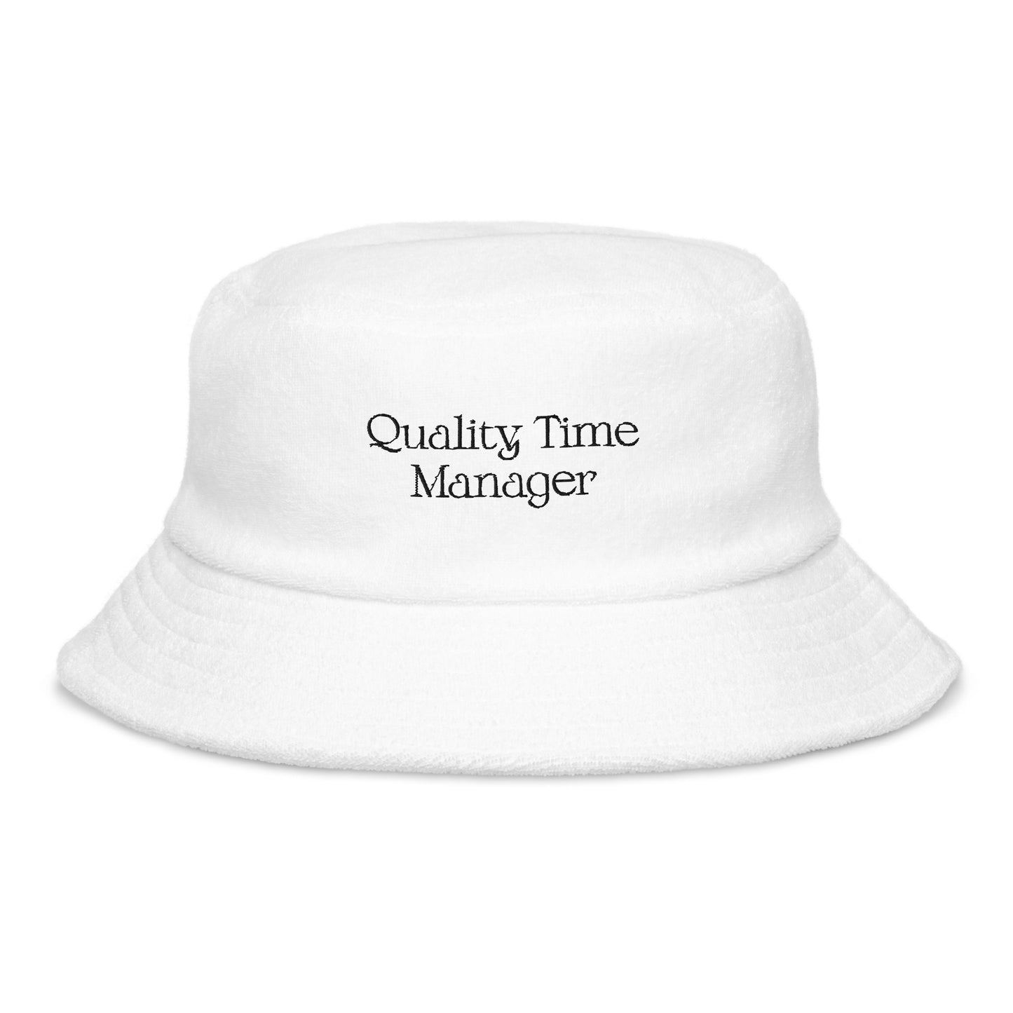 Quality Time Manager on Terry Cloth Bucket Hat